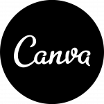 Canva black logo